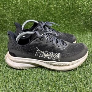 Women’s size 9.5-Hoka One One Mach 6 Black White Running Shoes Sneakers